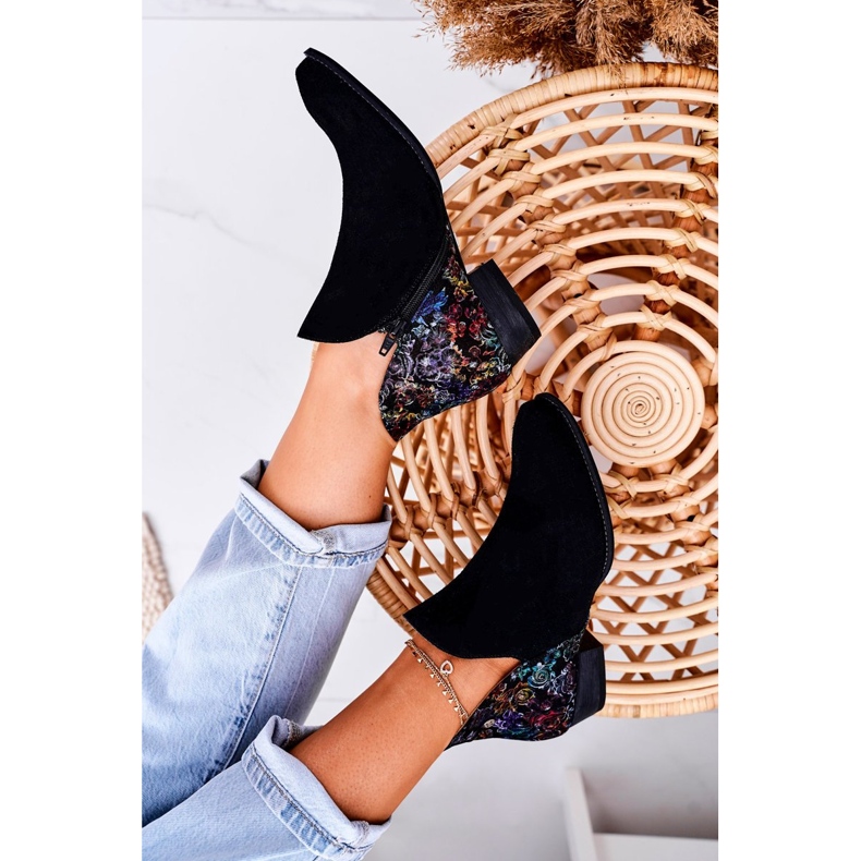 Flatstövlar för kvinnor Maciejka Vårläder Svart 04091-57 2