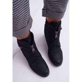 Vinceza Dam stövlar på hälen mocka svart Brave 2