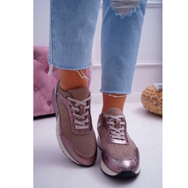 Kvinnors sportskor Beige Sergio Leone Ondar brun rosa 2