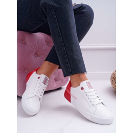 Kvinnors sneakers Cross Jeans Vit EE2R4016C röd 1