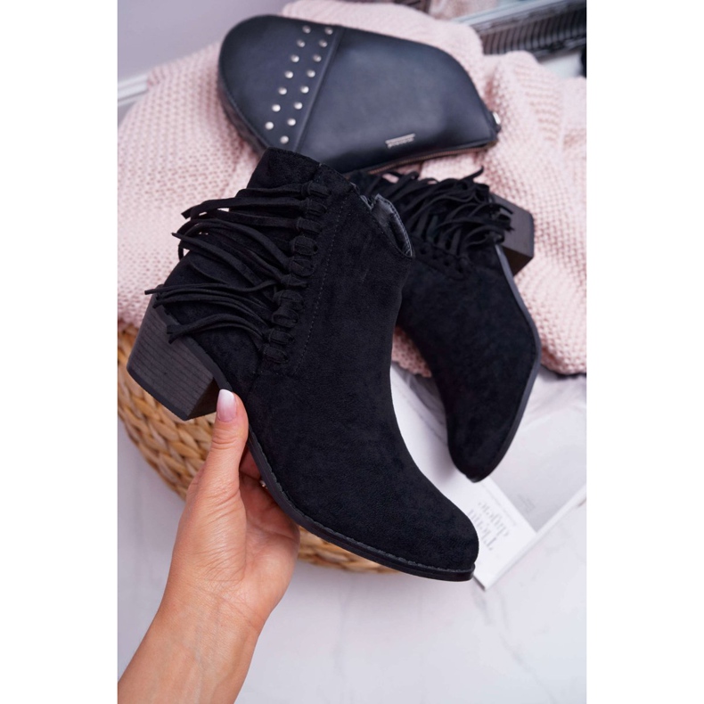 Black Agnes Cowboy stövlar för kvinnor svart 1