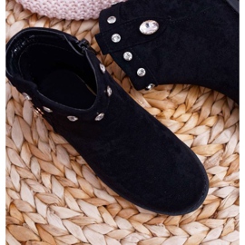 POPA Barnens svarta stövlar med kristaller Venici Flat Heel 2