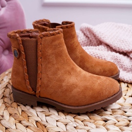 POPA Barnskor Flat Heel Camel Sicarro brun 2