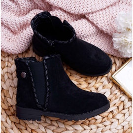 POPA Barnens svarta stövlar Flat Heel Sicarro 1