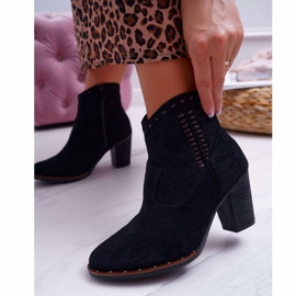 FP1 Dam stövlar på hälen mocka svart Westema 2