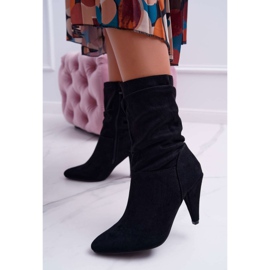 HAN Damskor på hög klack över fotleden Svart Temma 1