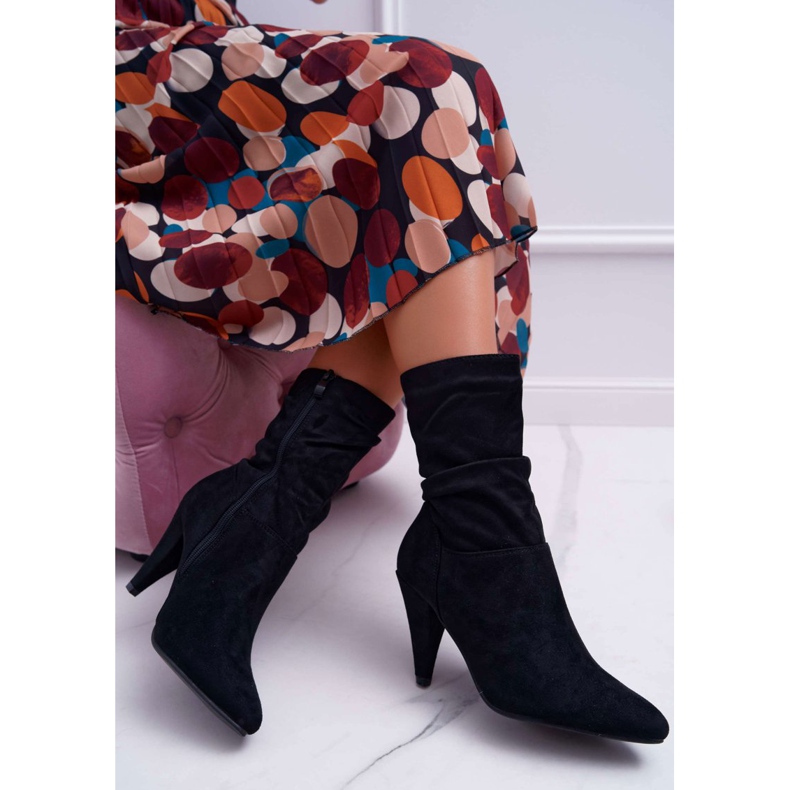 HAN Damskor på hög klack över fotleden Svart Temma 2