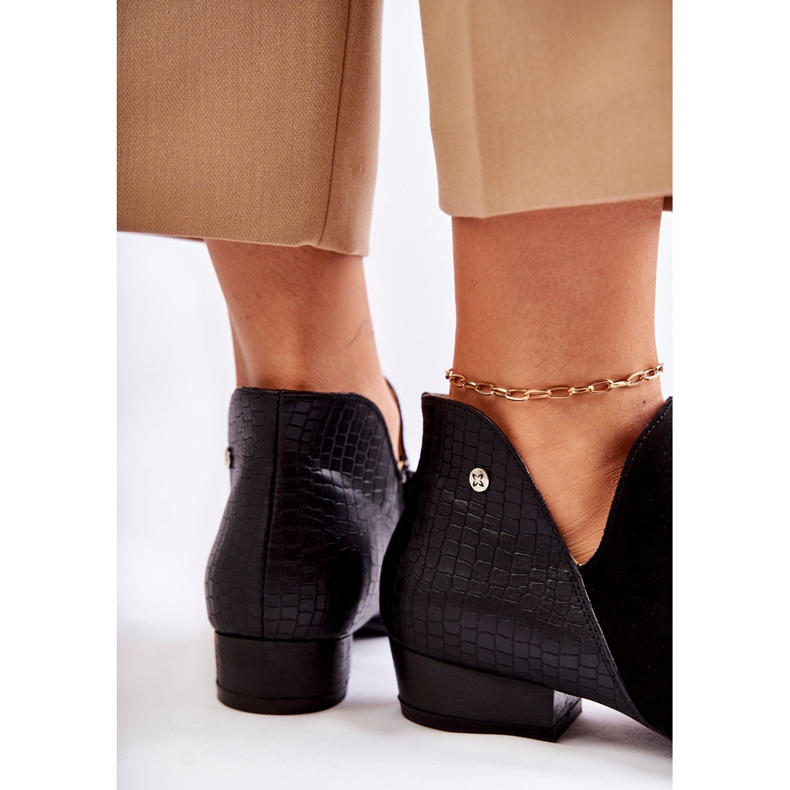 Flatstövlar för kvinnor Maciejka Läder Svart 04091-62 / 00-5 2