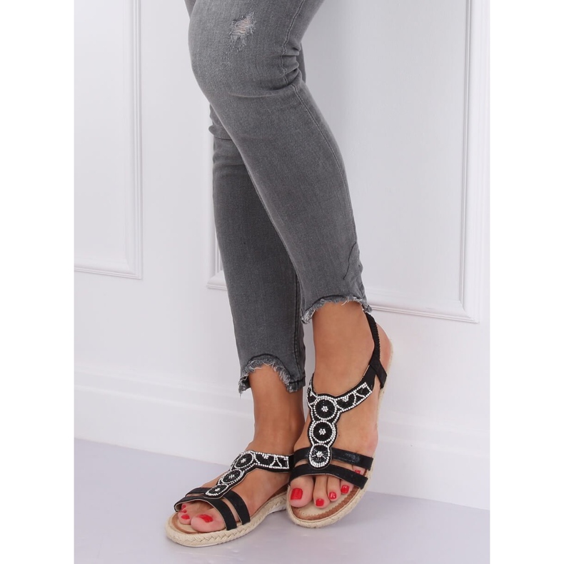 Svarta espadrillessandaler CO-78 Svart 1