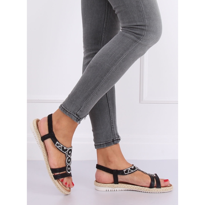 Svarta espadrillessandaler CO-78 Svart 2