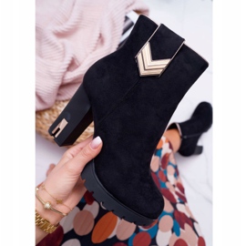 FE1 Dam stövlar på hälen Mocka M319 Svart Midway 1