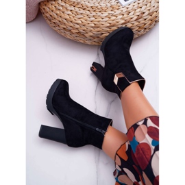 FE1 Dam stövlar på hälen Mocka M319 Svart Midway 2