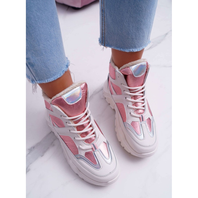 Kvinnors sportskor rosa varma midrow 2