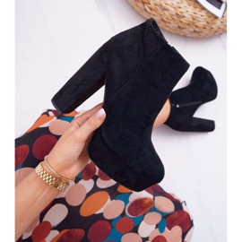 ADY Damstövlar på häl och platåmocka Svart Celinne 2