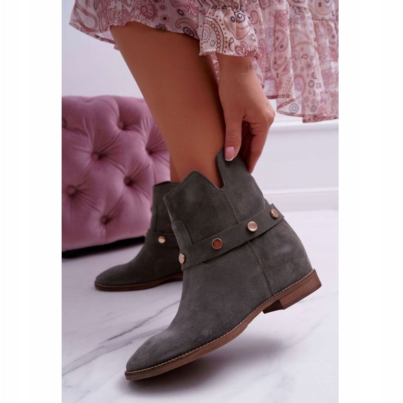 Damstövlar Laura Messi 1890 mocka läder Olive Darmah mångfärgad grön 2