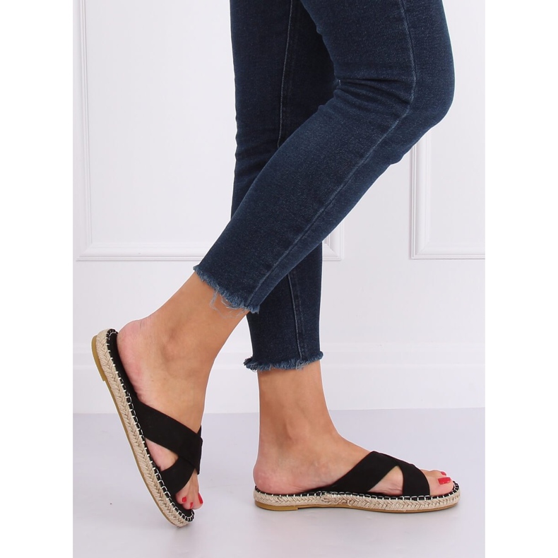 Svarta espadrilles tofflor 499-35 Svart 2