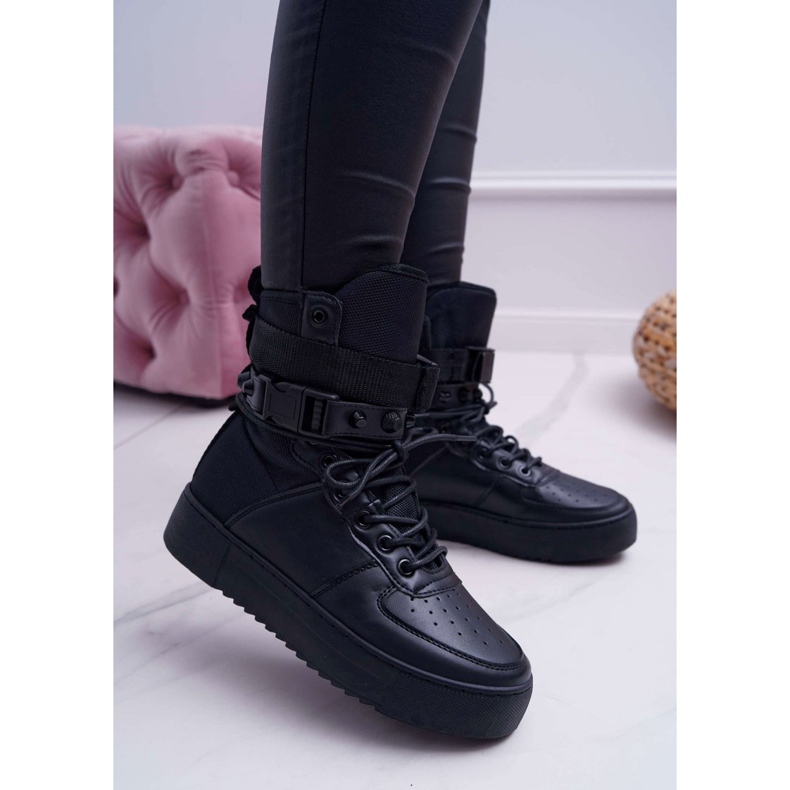 Kvinnors sportskor Black Quake -bälten svart 1