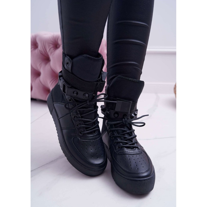 Kvinnors sportskor Black Quake -bälten svart 2