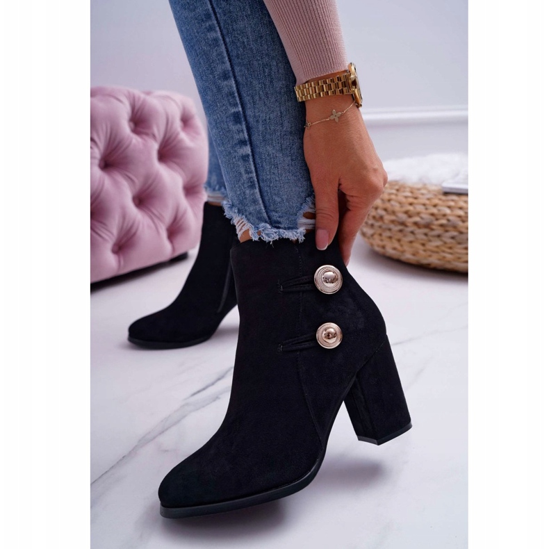 S.Barski Kängor i mocka för kvinnor Svart Barski 73-2 1