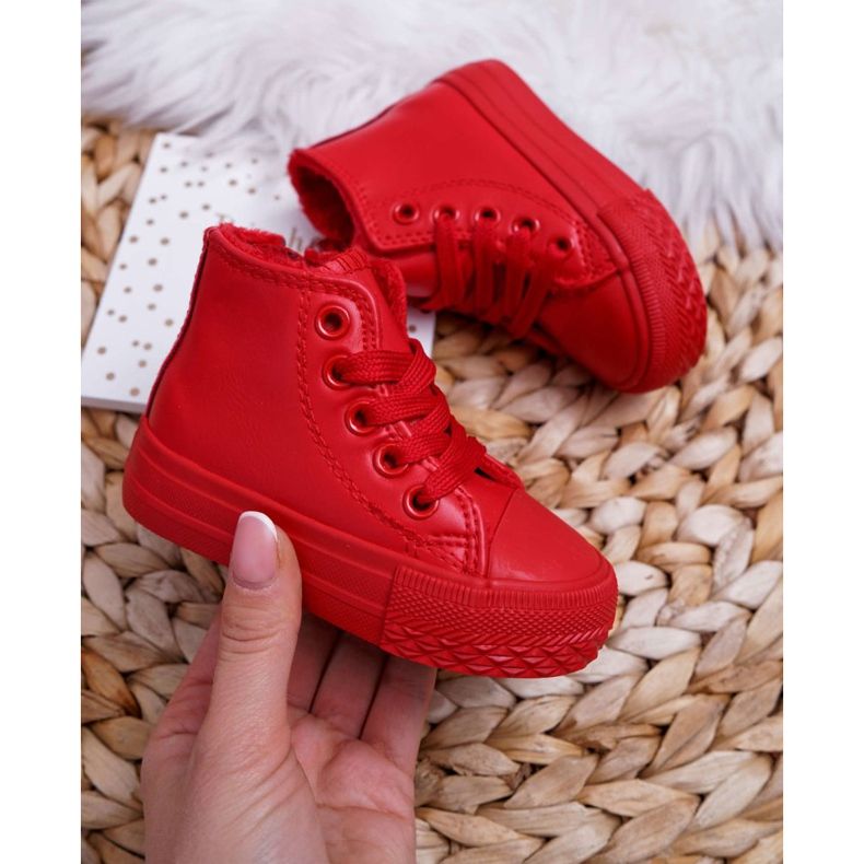 FRROCK Barnsneakers High Warm Red Filemon röd 1