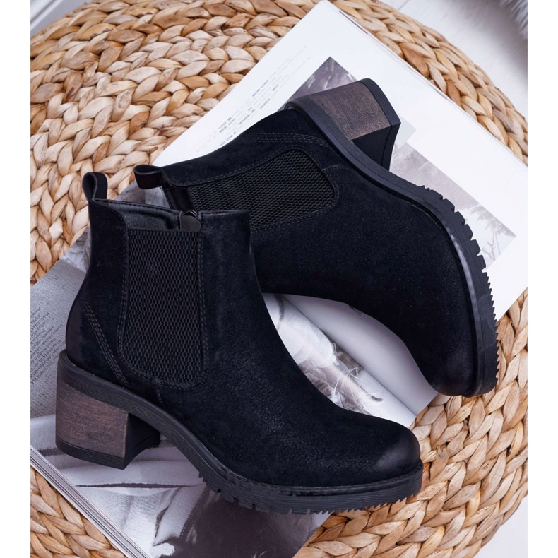 Damskor på högklackat Sergio Leone Black Br BT702 svart 1