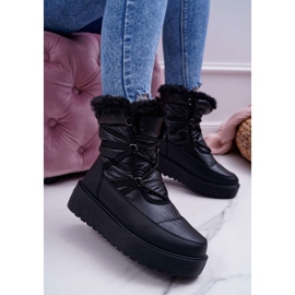 FRGIV Snöskor för kvinnor med päls svart Calma 1