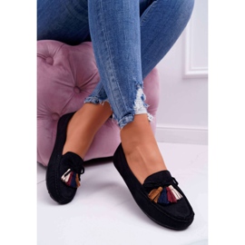 Dam Loafers Mocka Svart S.Barski A199 Mohabe 1