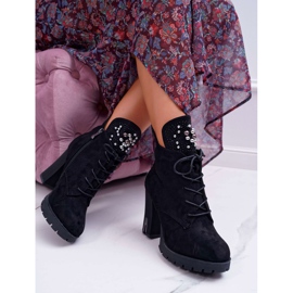 EVE Damstövlar på häl och Plattformmocka Svart Fieste 2