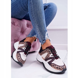 Kvinnors sportskor Burgundy Snake Skin Larey röd 1