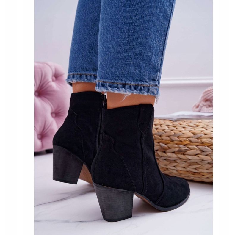 BUGO Kvinnors stövlar på hälen Nutriso Cowboystövlar svart 2