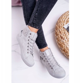 Dam Sneakers Big Star High Warm Grey EE274079 grå 2