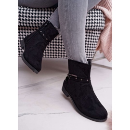 BUGO Kvinnors stövlar Flat Heel Warm Black Verte svart 2