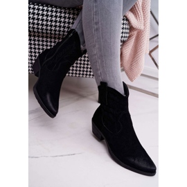 BUGO Cowboystövlar för kvinnor Mocka Black Ferders svart 2