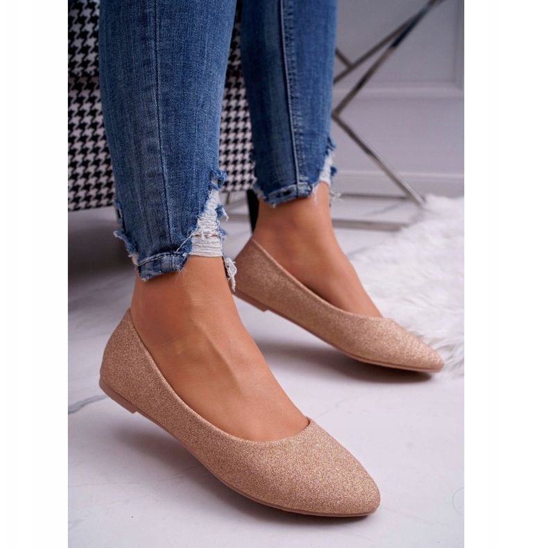 PS1 Kvinnors Ballerinor Glitter Rose Gold Fifi gyllene 1