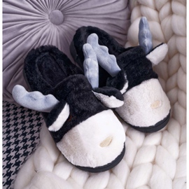 FRID Dam Tofflor Med Päls Svart Ren Deff 1