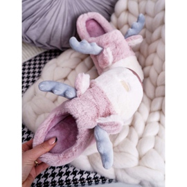 FRID Dam Tofflor Med Päls Och Ren Rosa Deff 2