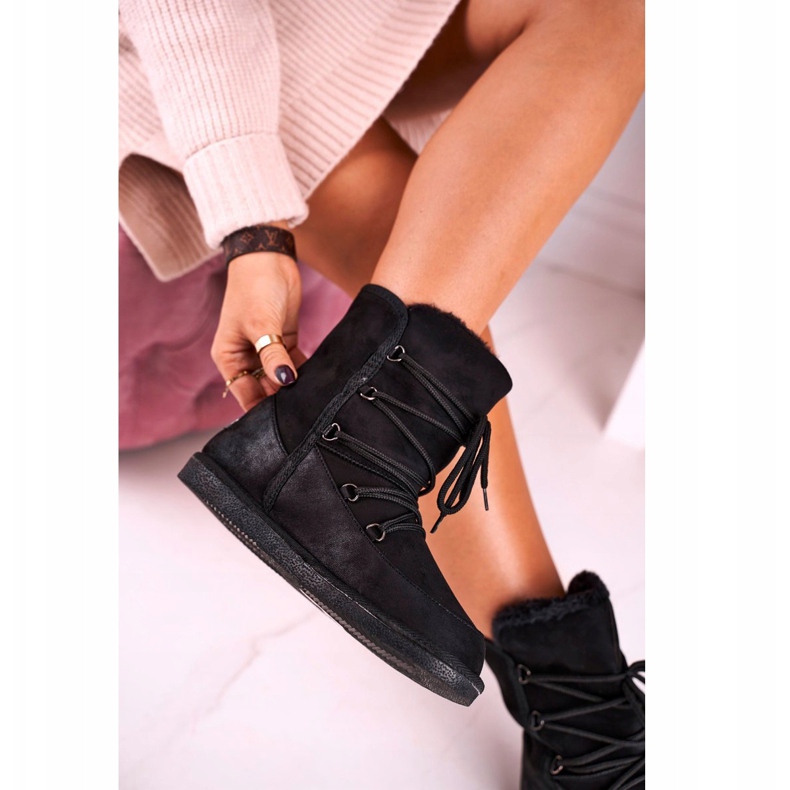 HAN Snöskor för kvinnor med päls svart Ilana 2