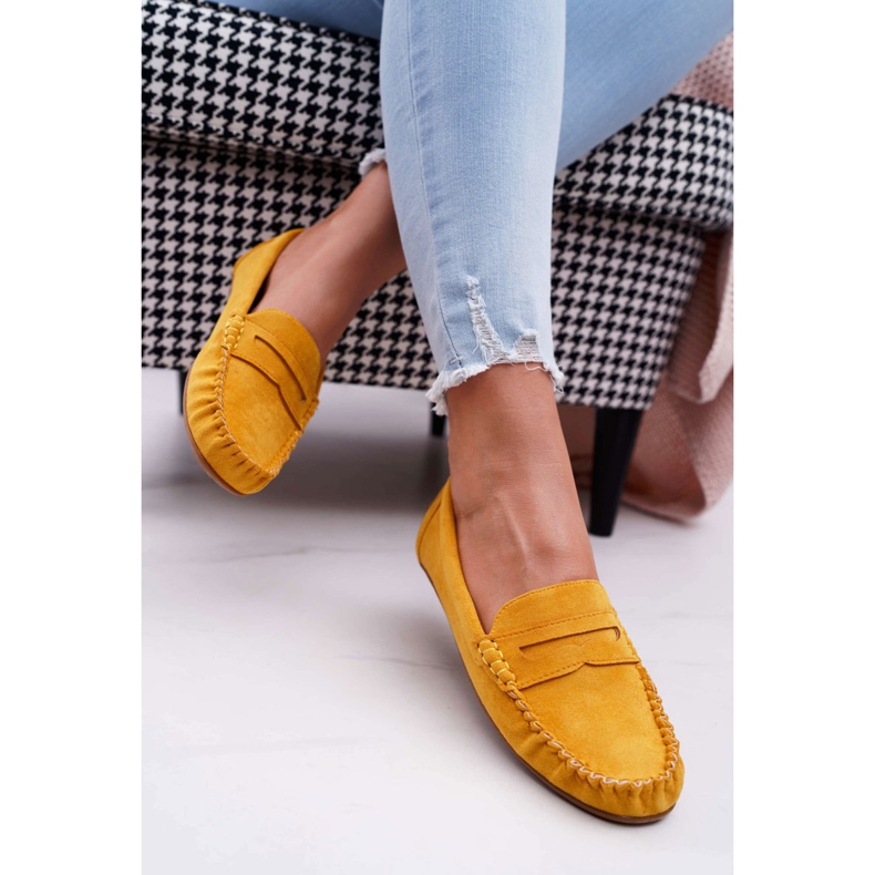 SEA Gula loafers för kvinnor i mocka Bolero 2