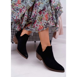 Nicole Damskor Svart fjäderläder Anabella 2