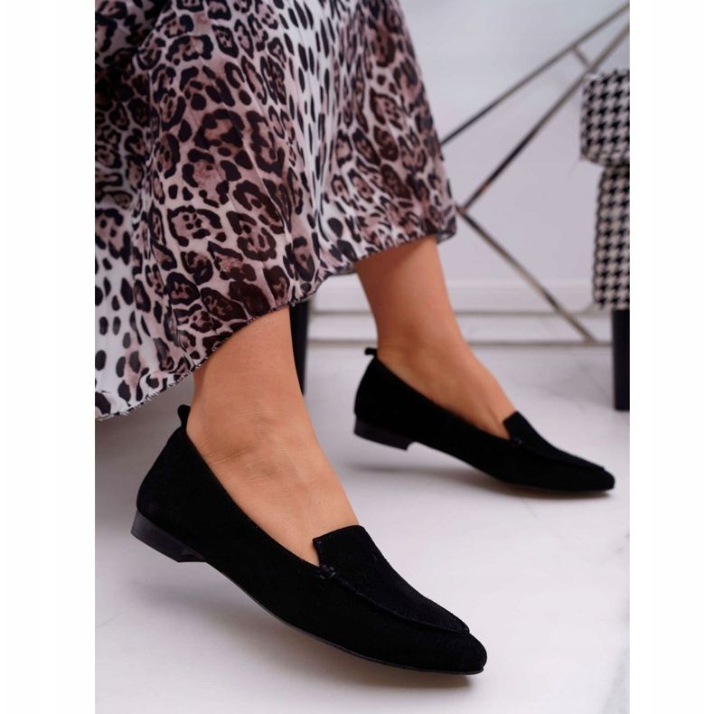 Nicole Dam Loafers Mocka Läder Loafers Svart Homny 1