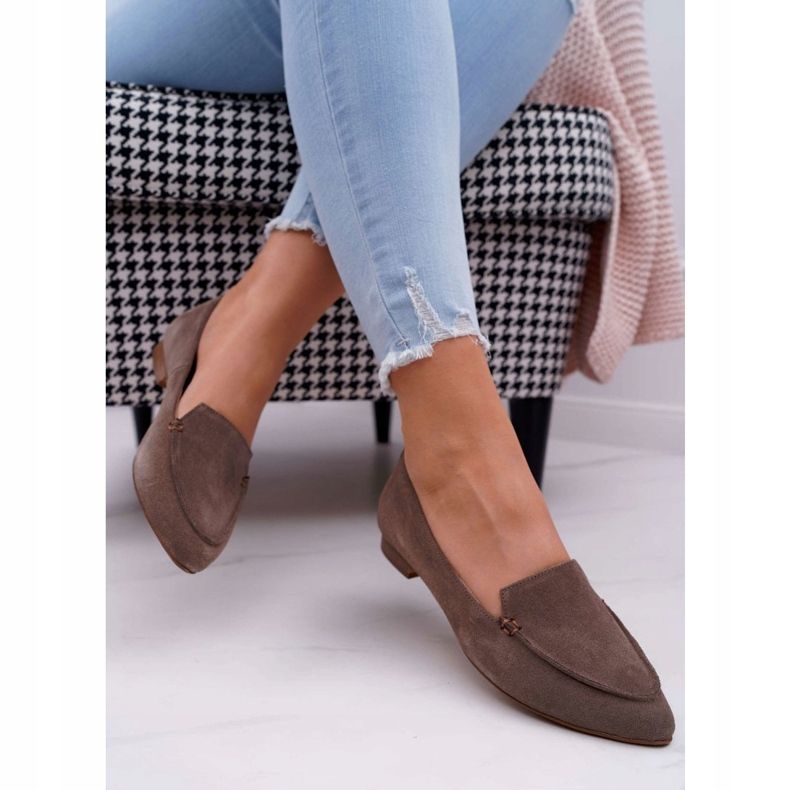 Nicole Dam Loafers Mocka Läder Loafers Cappuccino Homny beige 2