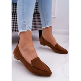 Nicole Dam Loafers Mocka Läder Loafers Cognac Homny brun 2