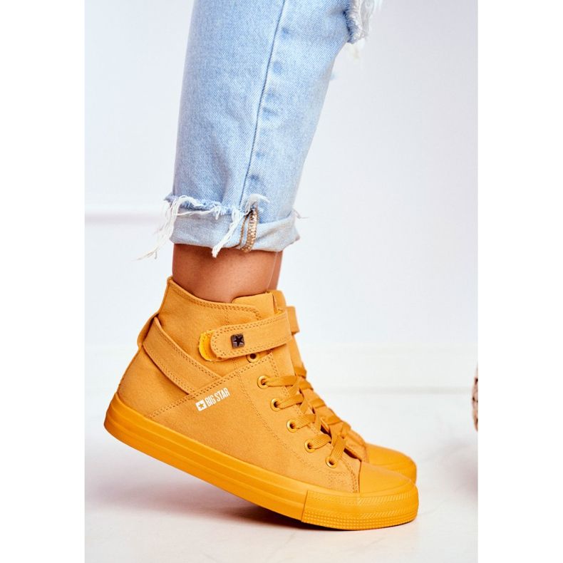 Dam Sneakers Big Star Yellow FF274581 gul 2