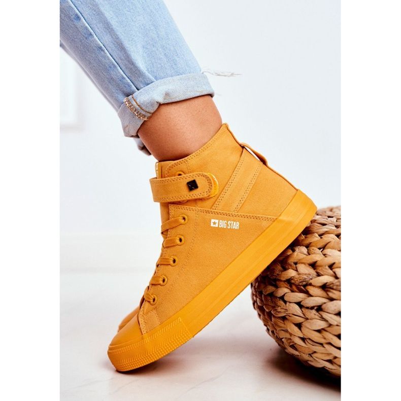 Dam Sneakers Big Star Yellow FF274581 gul 1