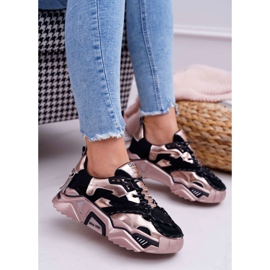 Kvinnors sportskor Big Star av Daniel Lopez svart och guld FF274A528 1