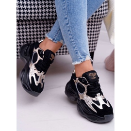 Kvinnors sportskor Big Star av Daniel Lopez svart och guld FF274A524 2