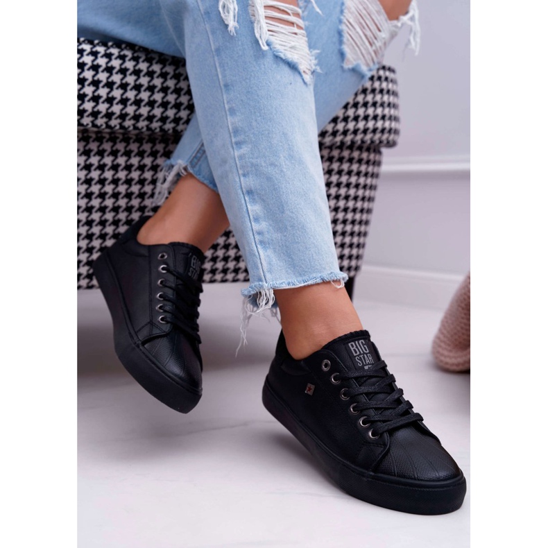 Kvinnors Big Star Sneakers Svart BB274032 2