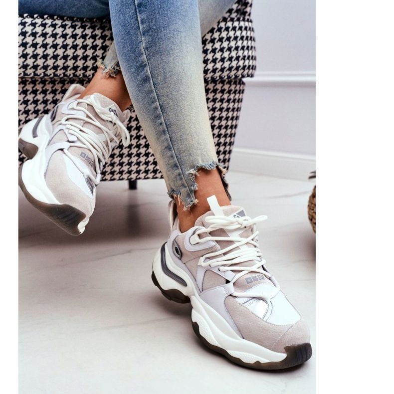 Kvinnors sportskor Big Star av Daniel Lopez White FF274A576 vit 2