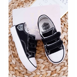 Barnskor Sneakers Big Star With Velcro Black FF374062 svart 1
