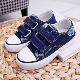 Barnskor Big Star With Velcro Navy Blue FF374064 marinblå 1